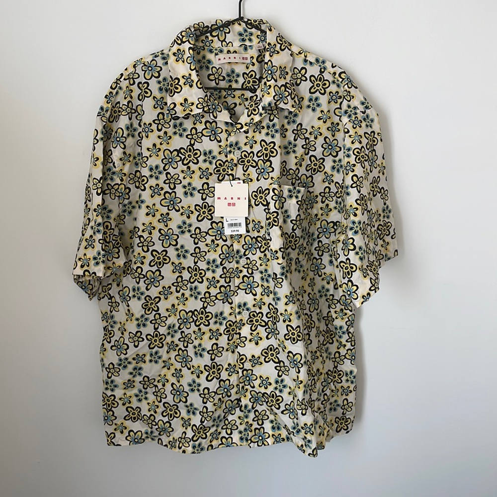 Marni X Uniqlo Men’s Floral Print Shirt